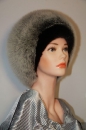 женская шапка из лисы тонированной, головные уборы