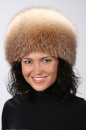 женская шапка из меха отбеленной лисы, головные уборы