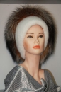 женская шапка из лисы и норки, головные уборы
