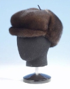 высокая мужская кепи из меха норки коричневого цвета, шапки, головные уборы