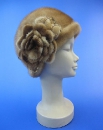 женская шляпа из норки светло коричневая с цветком, меховые шапки, головные уборы 