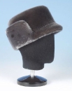  мужская высокая кепка из нерпы тёмно серого цвета, головные уборы из меха