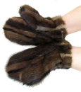 меховые изделия-рукавицы из меха норки